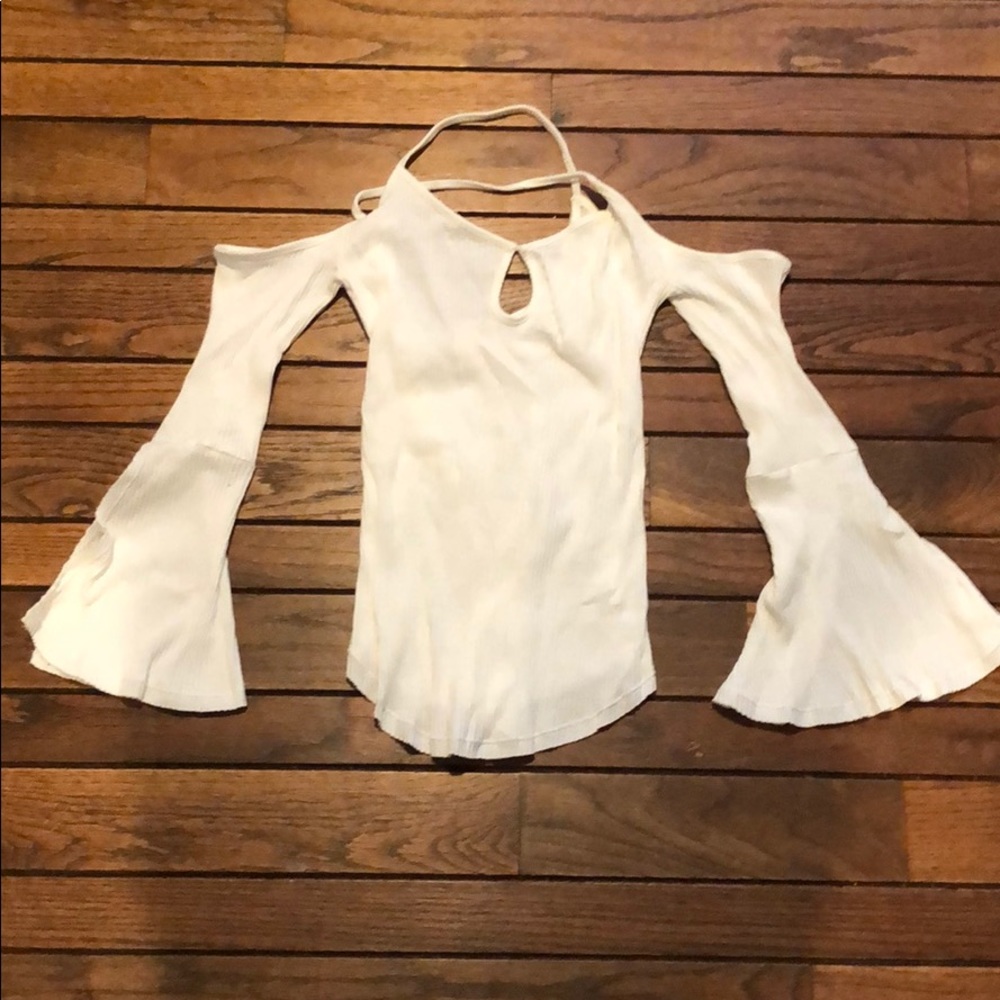 White bell sleeves top